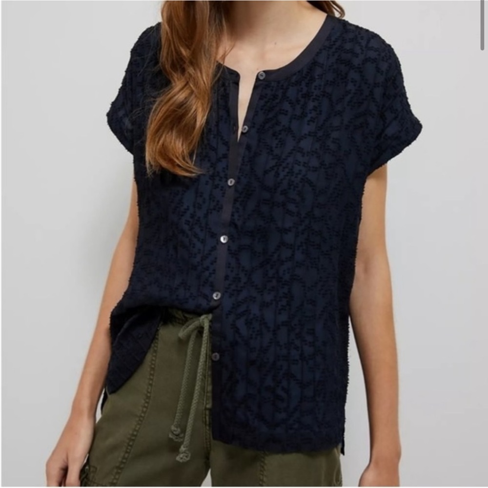 NWOT Anthro Tiny Niemh Textured Button Down Blouse